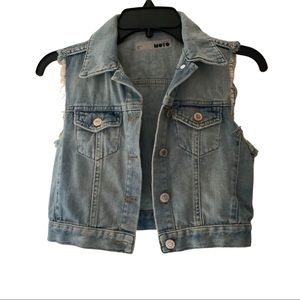 Cropped Jean Vest